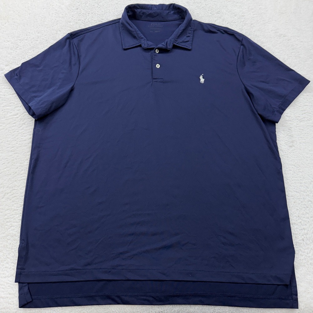 Polo Ralph Lauren Performance Mens XXL Navy Blue Short Sleeve Stretch Polo Shirt